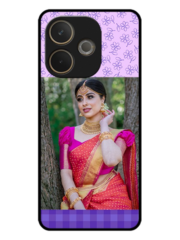 Custom Oppo A5 Pro 5G Custom Glass Phone Case - Purple Floral Design