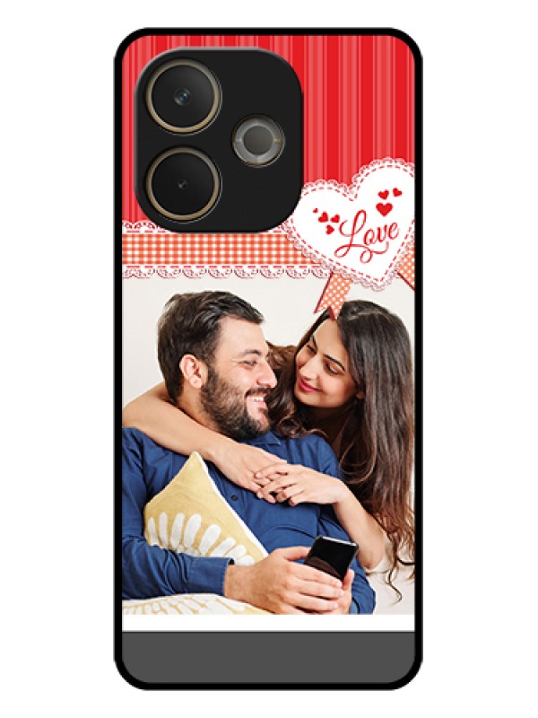 Custom Oppo A5 Pro 5G Custom Glass Phone Case - Red Love Pattern Design