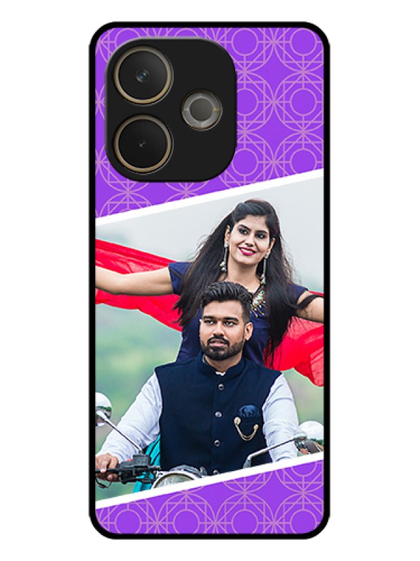 Custom Oppo A5 Pro 5G Custom Glass Phone Case - Violet Color Pattern Design