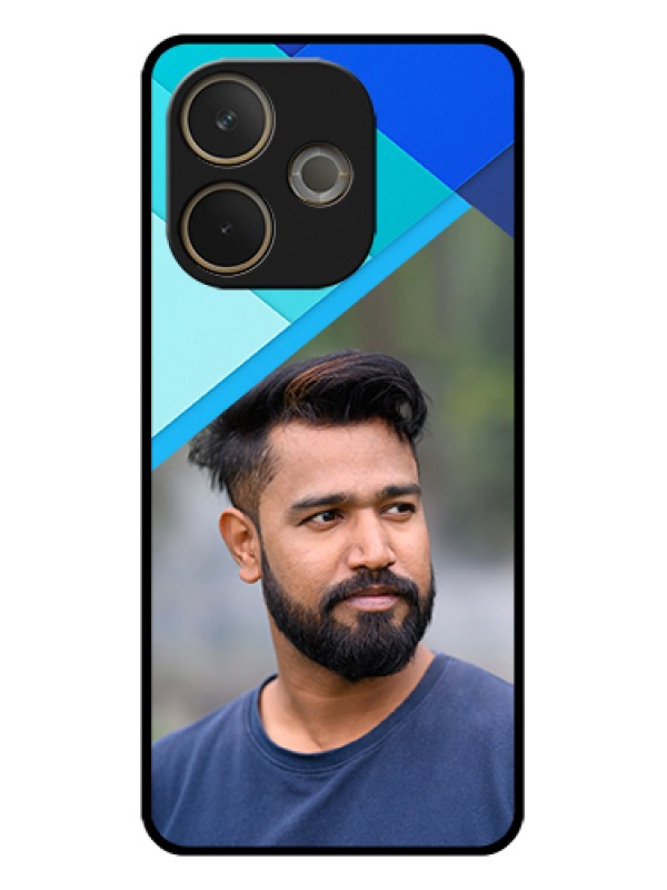 Custom Oppo A5 Pro 5G Custom Glass Phone Case - Blue Pattern Design