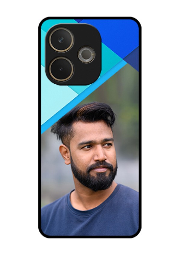 Oppo A5 Pro 5G Custom Glass Phone Case - Blue Pattern Design