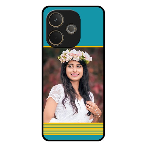Oppo A5 Pro 5G Custom Glass Phone Case - Yellow & Blue Design