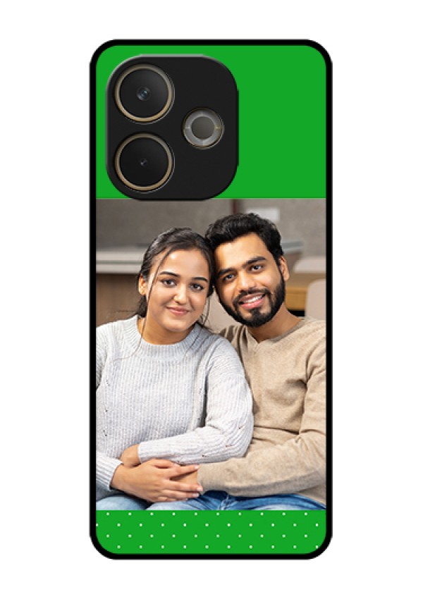 Oppo A5 Pro 5G Custom Glass Phone Case - Green Pattern Design
