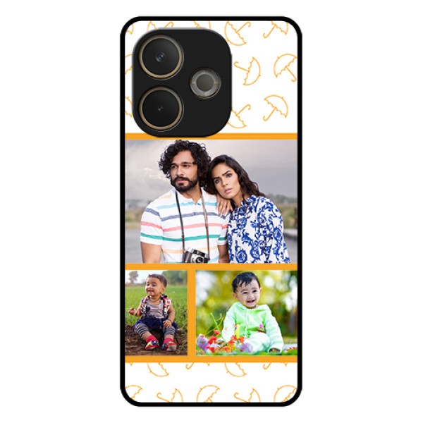 Oppo A5 Pro 5G Custom Glass Phone Case - Yellow Pattern Design