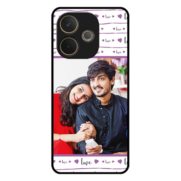 Oppo A5 Pro 5G Custom Glass Phone Case - Couples Heart Design