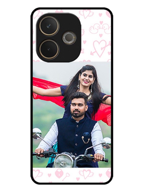 Custom Oppo A5 Pro 5G Custom Glass Phone Case - Pink Flying Heart Design