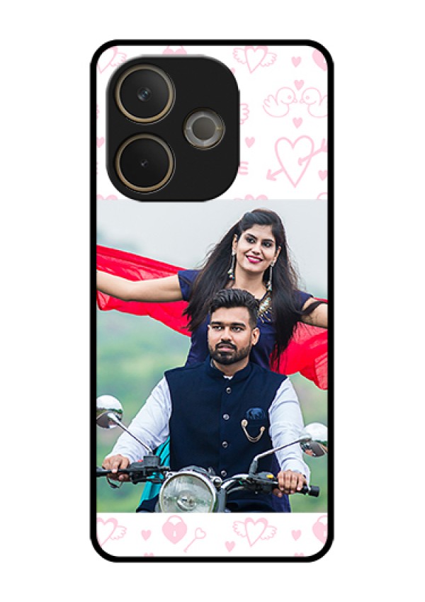 Oppo A5 Pro 5G Custom Glass Phone Case - Pink Flying Heart Design