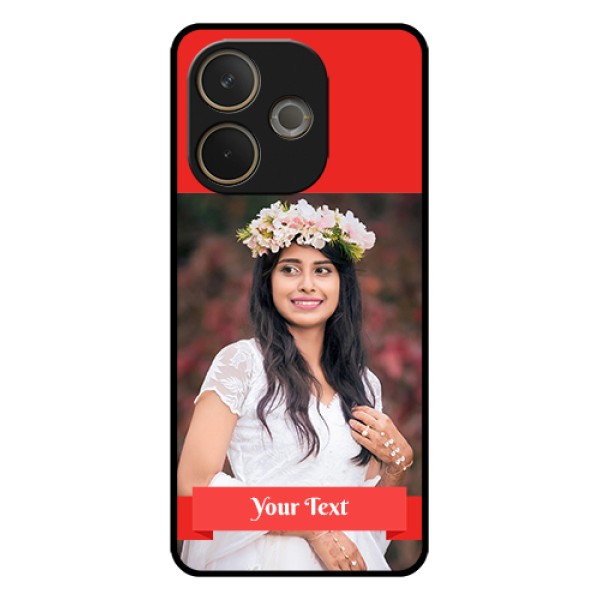 Oppo A5 Pro 5G Custom Glass Phone Case - Simple Red Color Design
