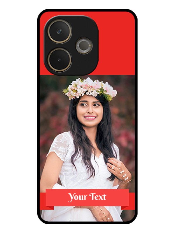 Custom Oppo A5 Pro 5G Custom Glass Phone Case - Simple Red Color Design