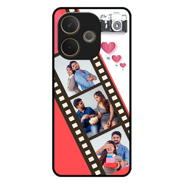 Oppo A5 Pro 5G Custom Glass Phone Case - 3 Image Holder With Film Reel