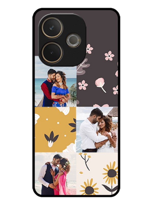 Custom Oppo A5 Pro 5G Custom Glass Phone Case - 3 Images With Floral Design
