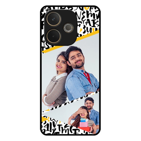 Oppo A5 Pro 5G Custom Glass Phone Case - Letters Pattern Design