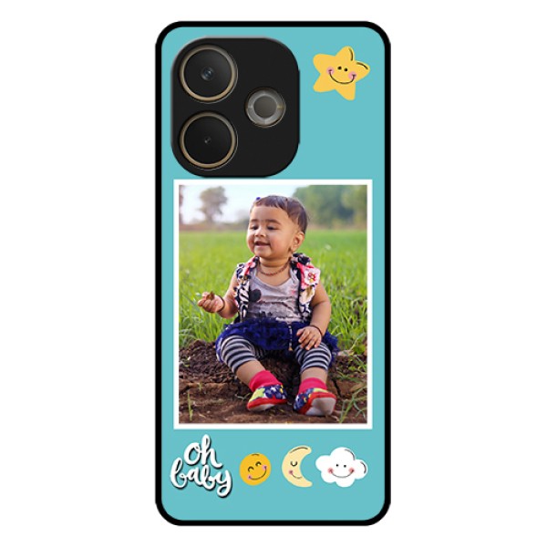 Oppo A5 Pro 5G Custom Glass Phone Case - Smiley Kids Stars Design