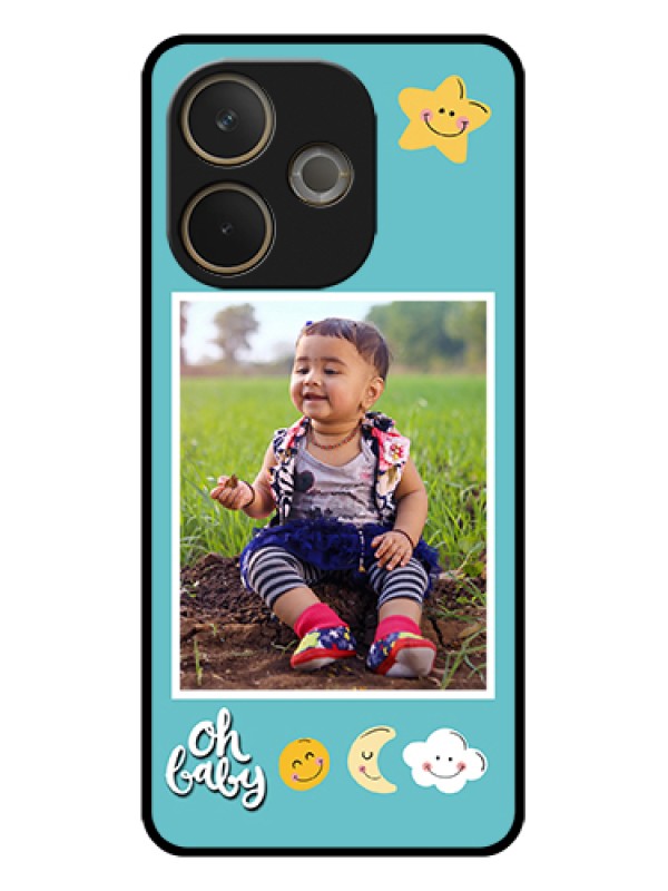 Custom Oppo A5 Pro 5G Custom Glass Phone Case - Smiley Kids Stars Design
