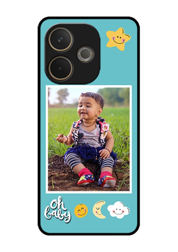 Oppo A5 Pro 5G Custom Glass Phone Case - Smiley Kids Stars Design