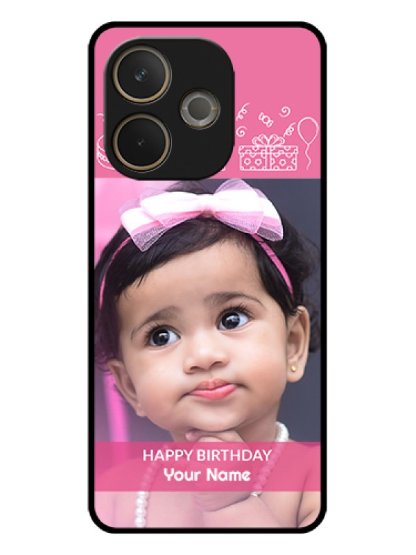 Custom Oppo A5 Pro 5G Custom Glass Phone Case - With Birthday Line Art Design