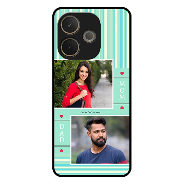 Oppo A5 Pro 5G Custom Glass Phone Case - Mom & Dad Pic Design