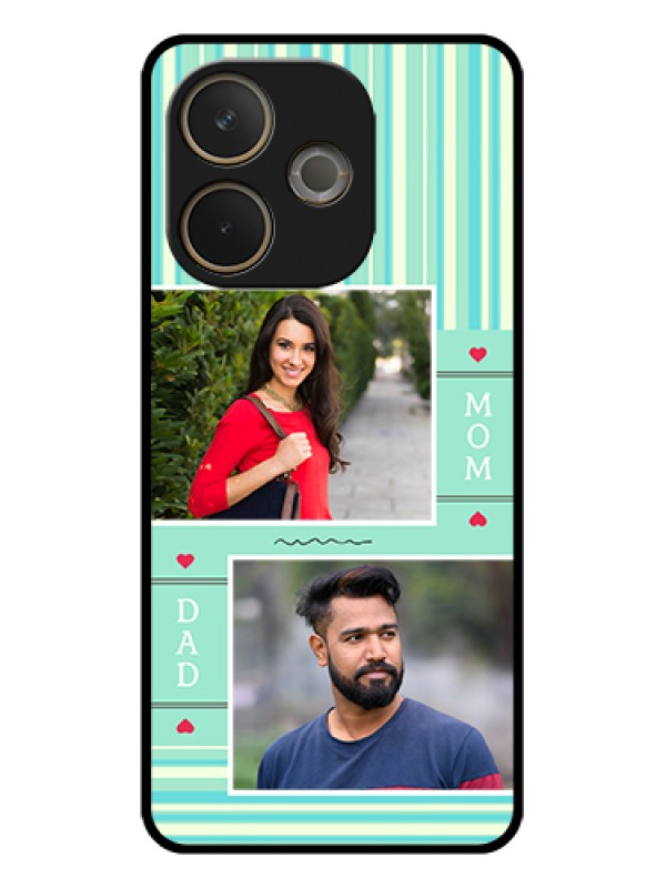 Custom Oppo A5 Pro 5G Custom Glass Phone Case - Mom & Dad Pic Design