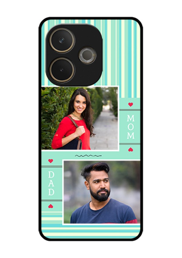 Oppo A5 Pro 5G Custom Glass Phone Case - Mom & Dad Pic Design