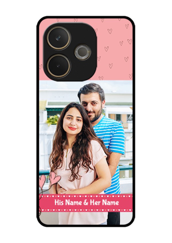 Oppo A5 Pro 5G Custom Glass Phone Case - Love Design Peach Color