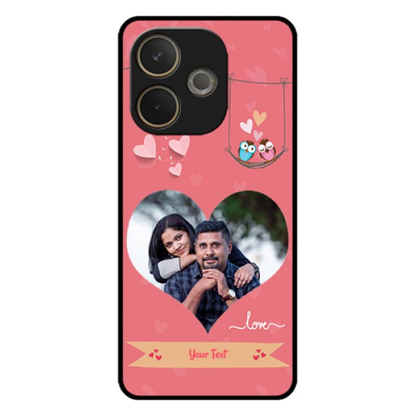 Oppo A5 Pro 5G Custom Glass Phone Case - Peach Color Love Design Oppo A5 Pro 5G Custom Glass Phone Case - Peach Color Love Design