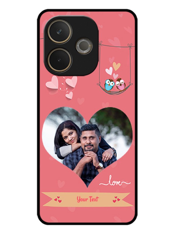 Custom Oppo A5 Pro 5G Custom Glass Phone Case - Peach Color Love Design