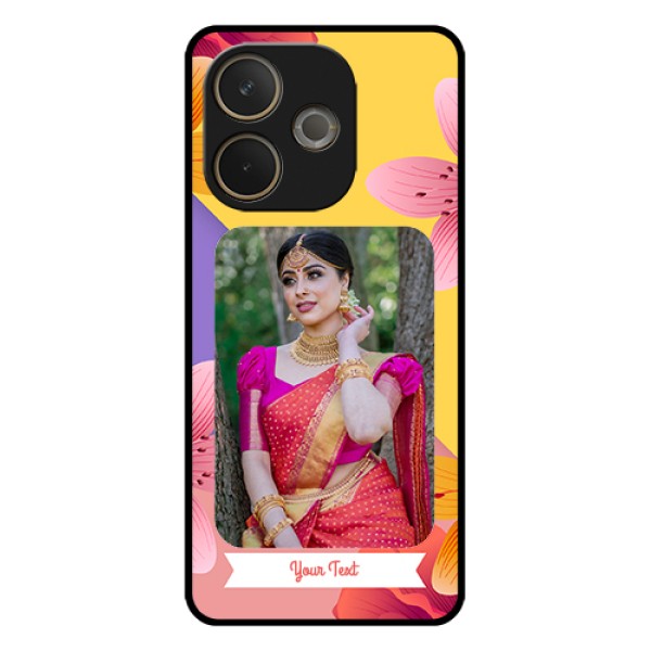 Oppo A5 Pro 5G Custom Glass Phone Case - 3 Image With Vintage Floral Design Oppo A5 Pro 5G Custom Glass Phone Case - 3 Image With Vintage Floral Design