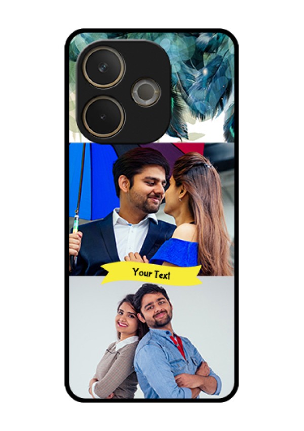 Oppo A5 Pro 5G Custom Glass Phone Case - Image With Boho Peacock Feather Design