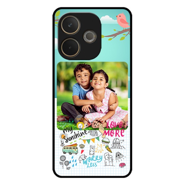 Oppo A5 Pro 5G Custom Glass Phone Case - Doodle Love Design