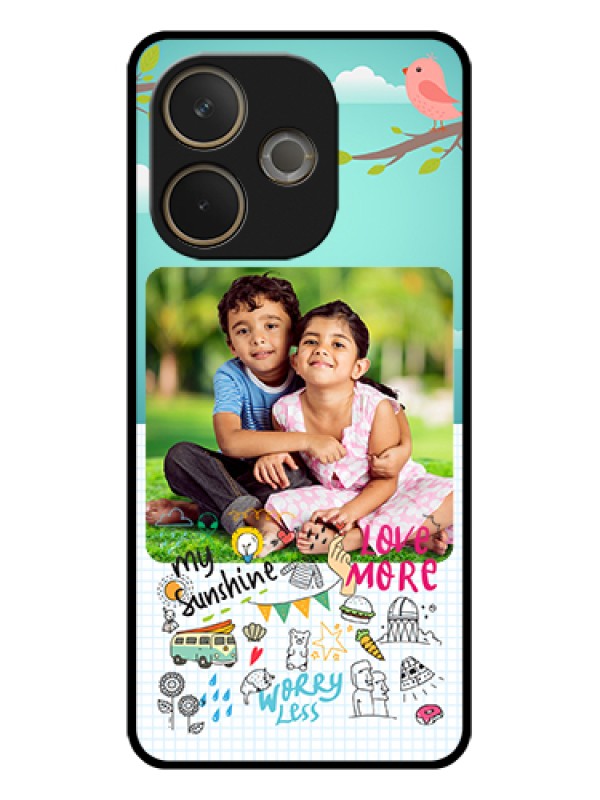 Custom Oppo A5 Pro 5G Custom Glass Phone Case - Doodle Love Design