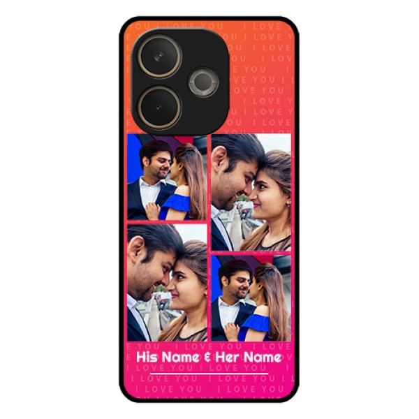 Oppo A5 Pro 5G Custom Glass Phone Case - I Love You Pink Design