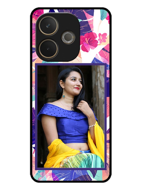 Custom Oppo A5 Pro 5G Custom Glass Phone Case - Abstract Floral Design