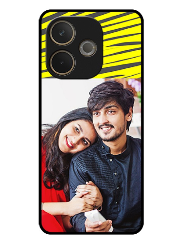 Custom Oppo A5 Pro 5G Custom Glass Phone Case - Yellow Abstract Design