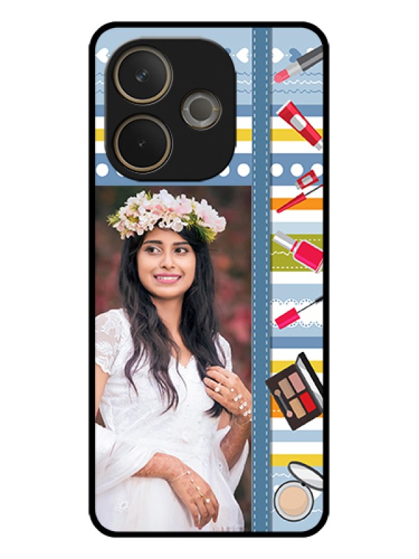 Custom Oppo A5 Pro 5G Custom Glass Phone Case - Makeup Icons Design