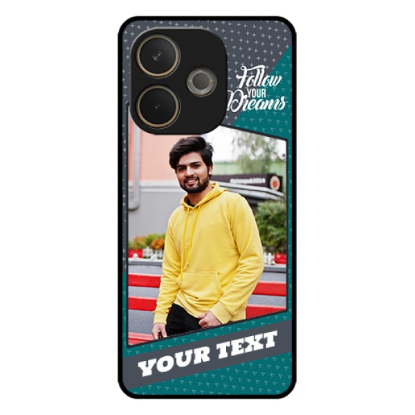 Oppo A5 Pro 5G Custom Glass Phone Case - Background Pattern Design With Quote