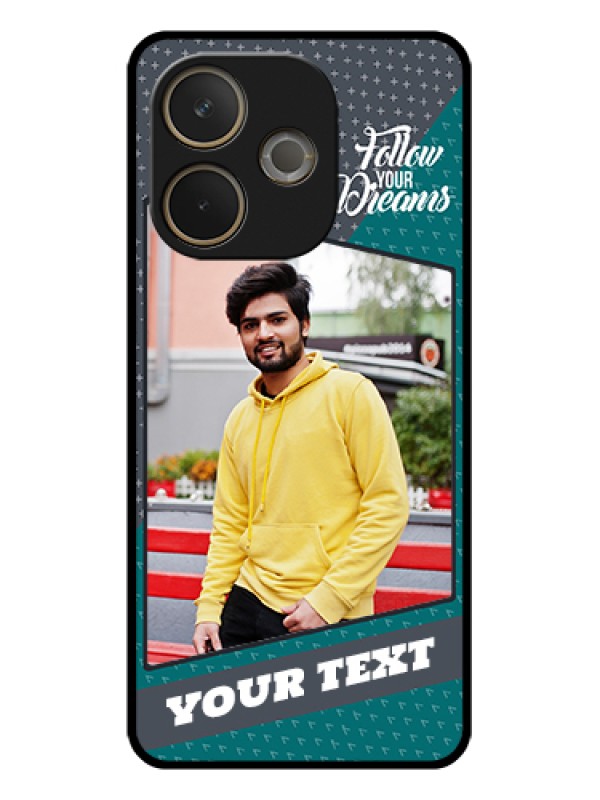 Custom Oppo A5 Pro 5G Custom Glass Phone Case - Background Pattern Design With Quote