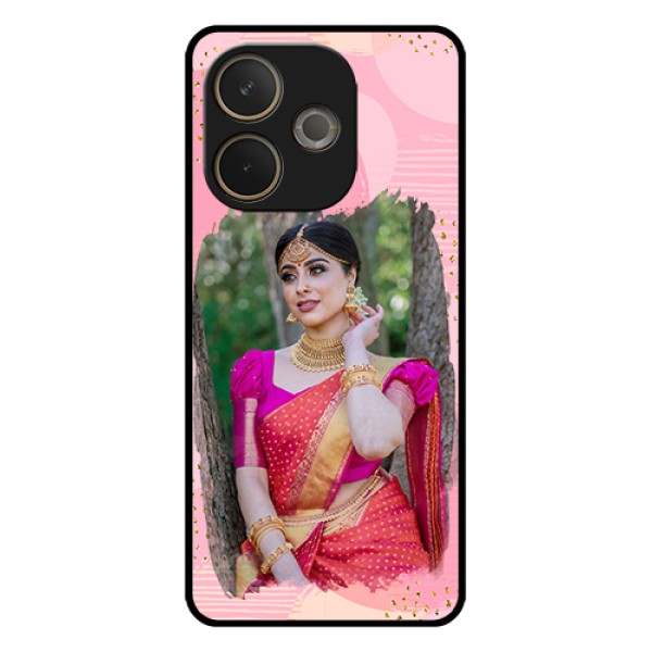 Oppo A5 Pro 5G Custom Glass Phone Case - Gold Glitter Splash Design