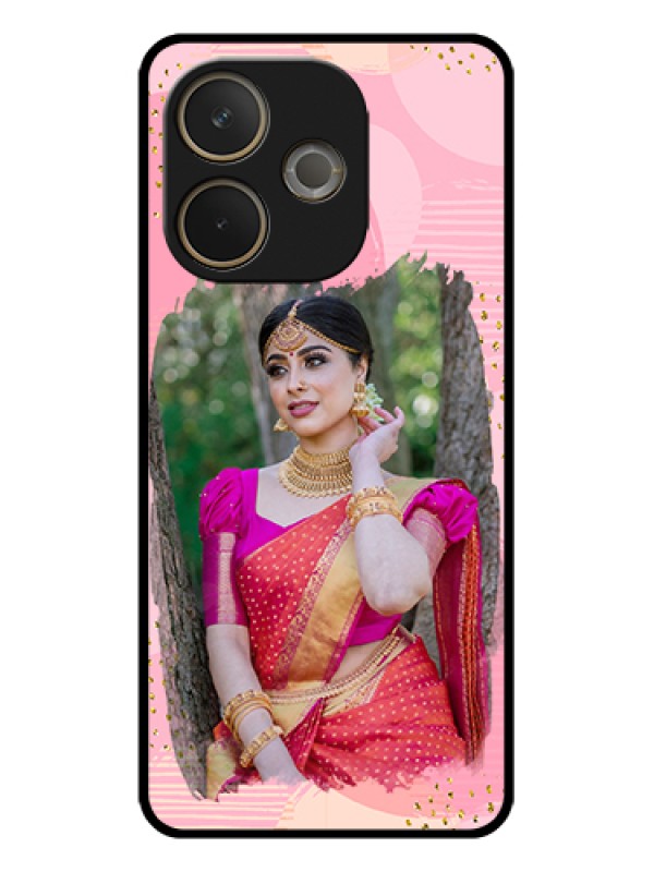 Custom Oppo A5 Pro 5G Custom Glass Phone Case - Gold Glitter Splash Design