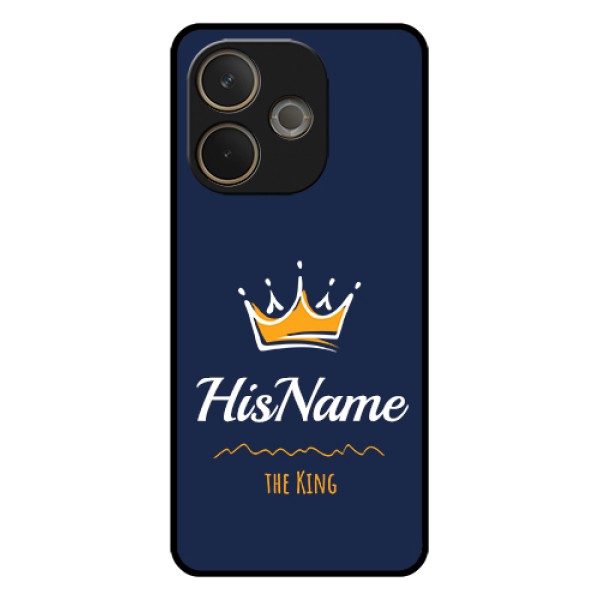 Oppo A5 Pro 5G Custom Glass Phone Case - King With Name Design