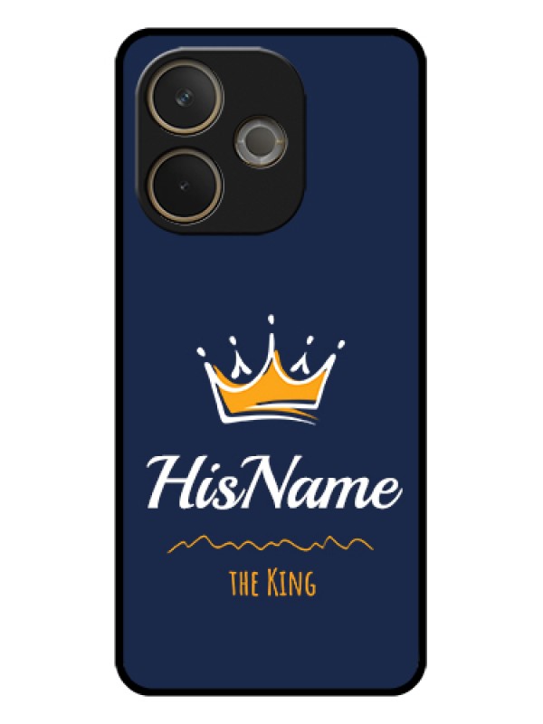 Custom Oppo A5 Pro 5G Custom Glass Phone Case - King With Name Design