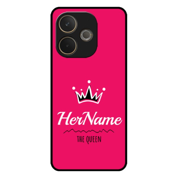 Oppo A5 Pro 5G Custom Glass Phone Case - Queen With Name Design Oppo A5 Pro 5G Custom Glass Phone Case - Queen With Name Design