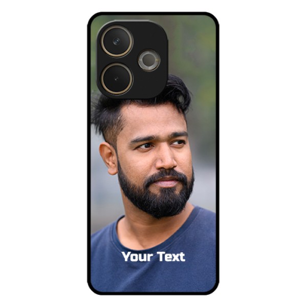 Oppo A5 Pro 5G Custom Glass Phone Case - Photo With Text Design