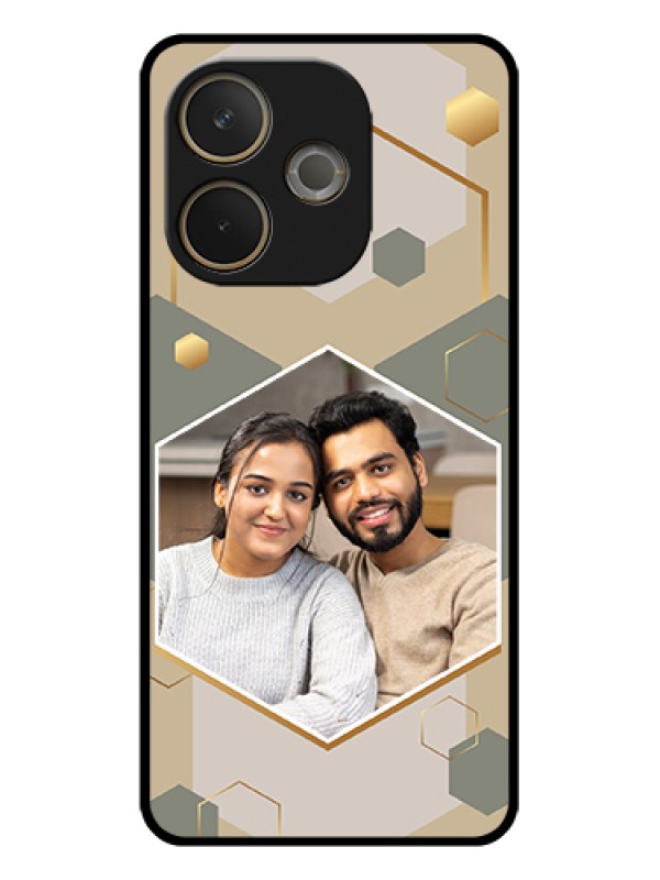 Custom Oppo A5 Pro 5G Custom Glass Phone Case - Stylish Hexagon Pattern Design