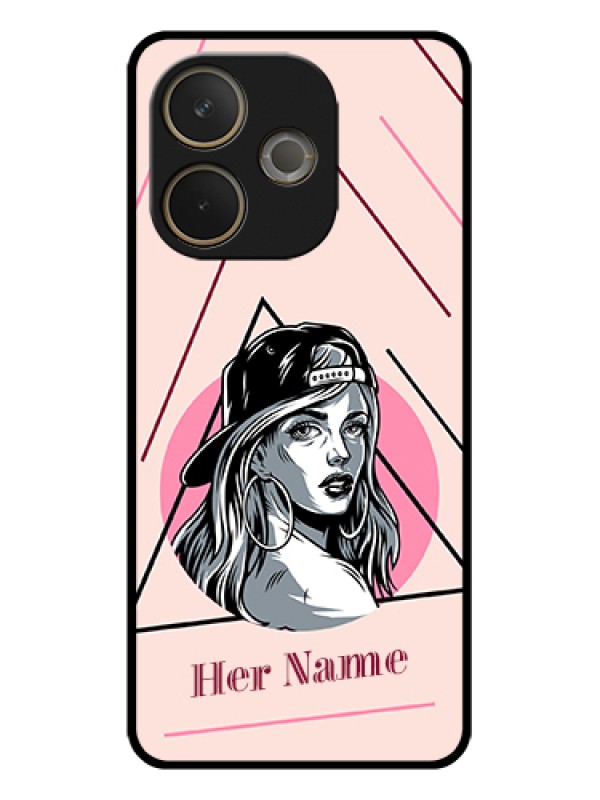 Custom Oppo A5 Pro 5G Custom Glass Phone Case - Rockstar Girl Design