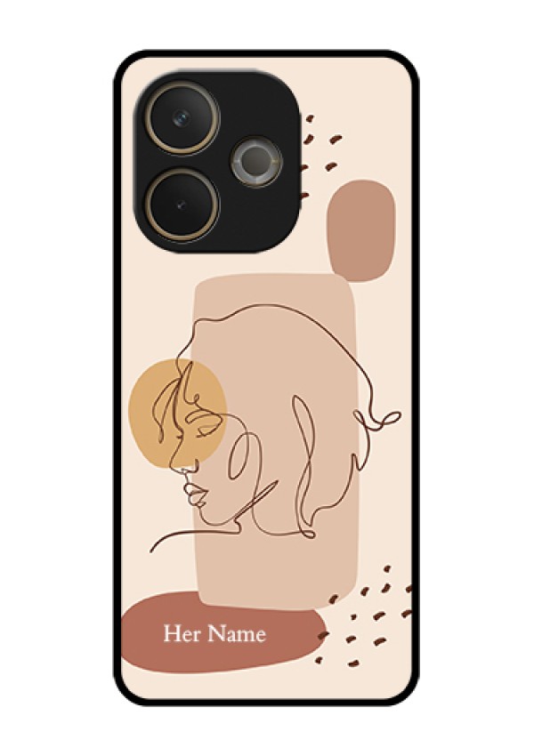 Oppo A5 Pro 5G Custom Glass Phone Case - Calm Woman Line Art Design