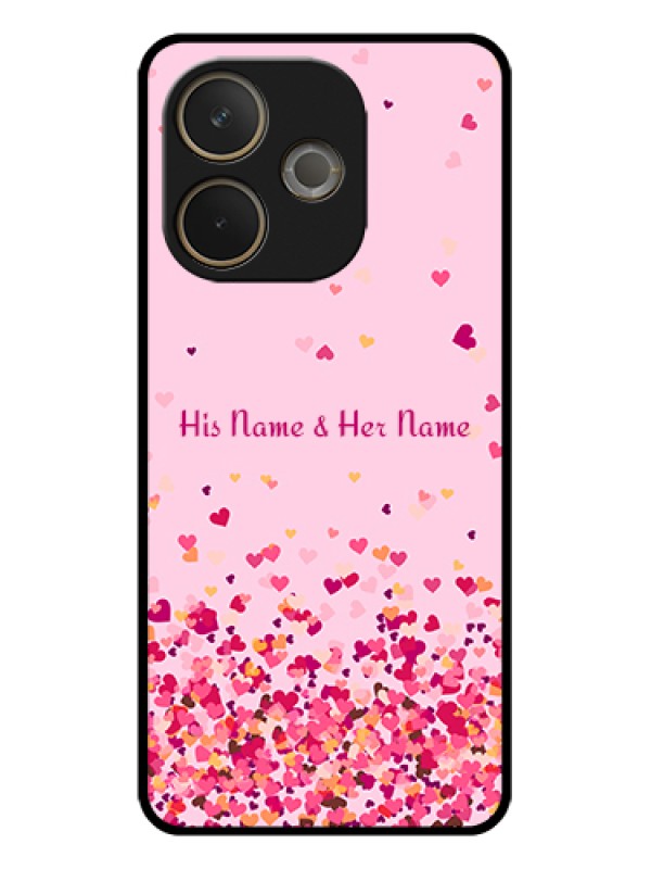 Custom Oppo A5 Pro 5G Custom Glass Phone Case - Floating Hearts Design