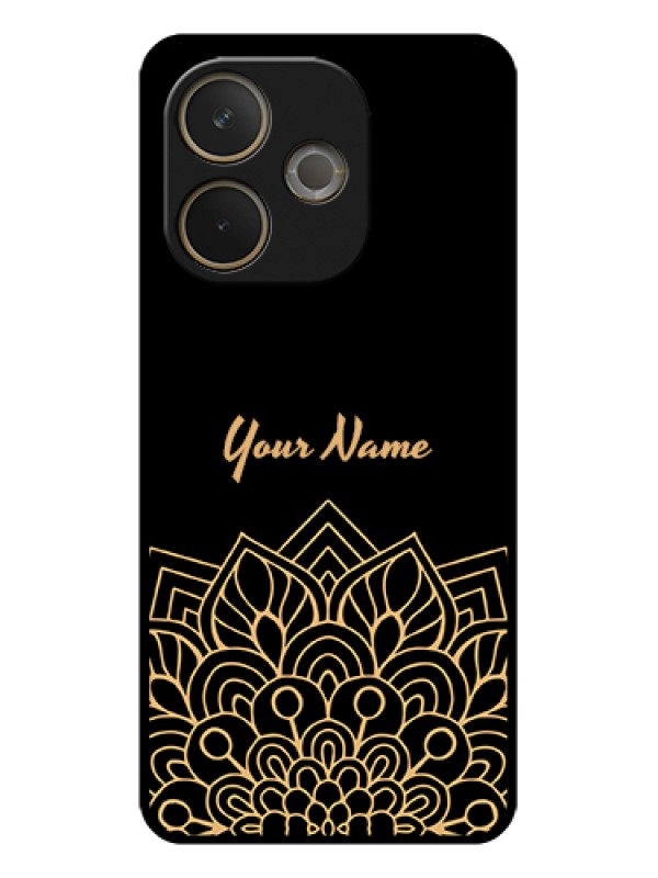 Custom Oppo A5 Pro 5G Custom Glass Phone Case - Golden Mandala Design