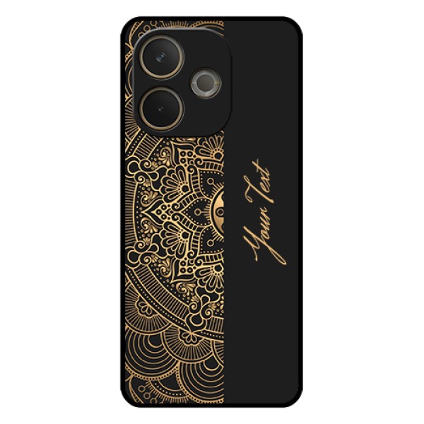 Oppo A5 Pro 5G Custom Glass Phone Case - Mandala Art With Custom Text Design Oppo A5 Pro 5G Custom Glass Phone Case - Mandala Art With Custom Text Design