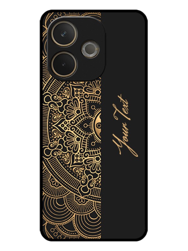 Custom Oppo A5 Pro 5G Custom Glass Phone Case - Mandala Art With Custom Text Design