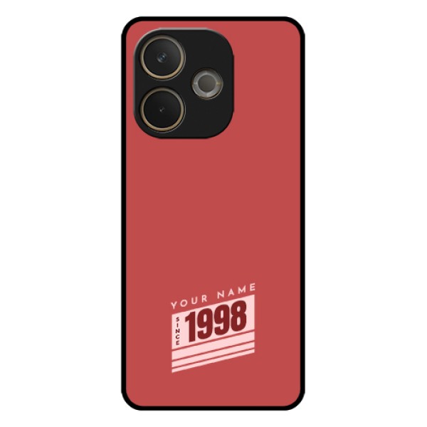 Oppo A5 Pro 5G Custom Glass Phone Case - Red Custom Year Of Birth Design Oppo A5 Pro 5G Custom Glass Phone Case - Red Custom Year Of Birth Design